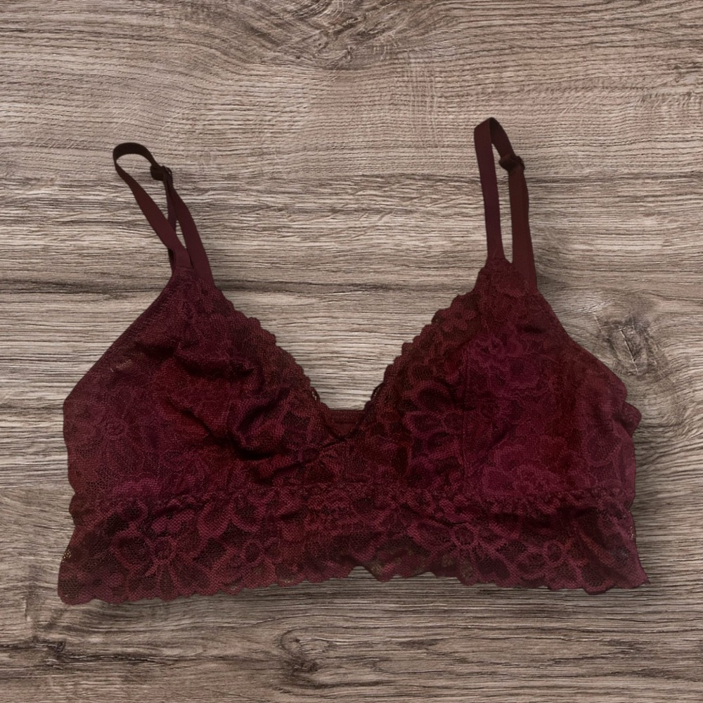 Victoria's Secret Deep Red Lace Bralette